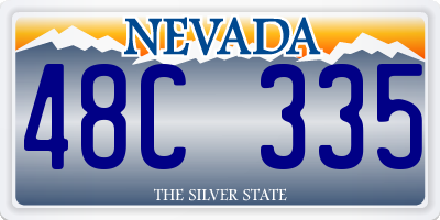 NV license plate 48C335
