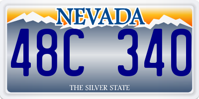 NV license plate 48C340