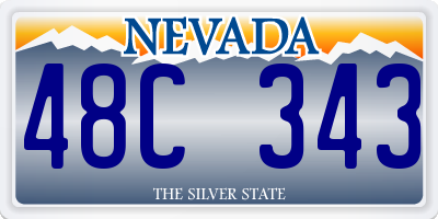 NV license plate 48C343