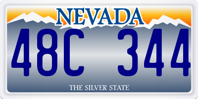 NV license plate 48C344