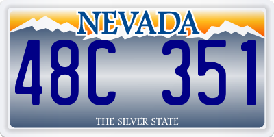 NV license plate 48C351