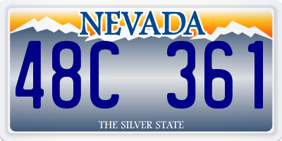 NV license plate 48C361