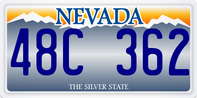 NV license plate 48C362