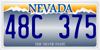NV license plate 48C375