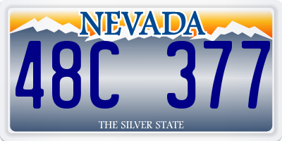 NV license plate 48C377