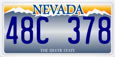 NV license plate 48C378