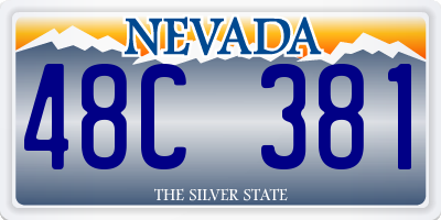 NV license plate 48C381