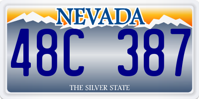 NV license plate 48C387