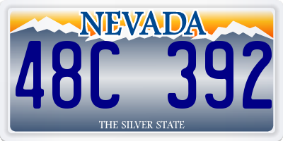 NV license plate 48C392