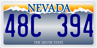 NV license plate 48C394