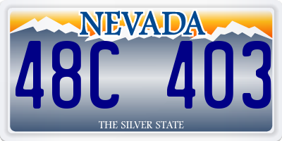 NV license plate 48C403