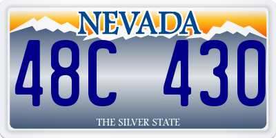 NV license plate 48C430