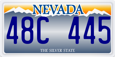 NV license plate 48C445