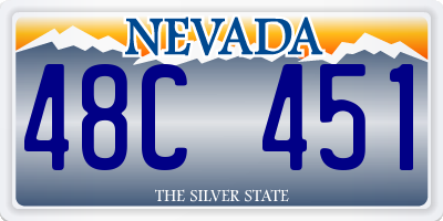 NV license plate 48C451