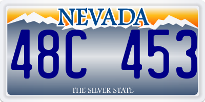 NV license plate 48C453