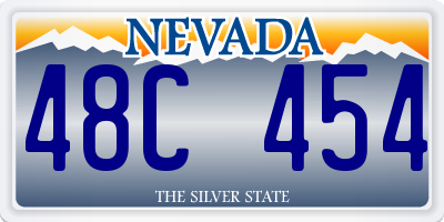 NV license plate 48C454