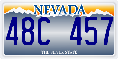 NV license plate 48C457