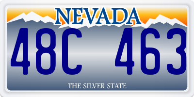 NV license plate 48C463