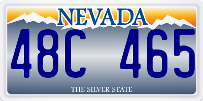 NV license plate 48C465