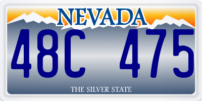 NV license plate 48C475