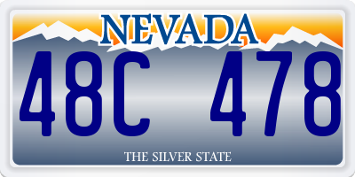 NV license plate 48C478