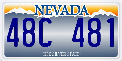 NV license plate 48C481