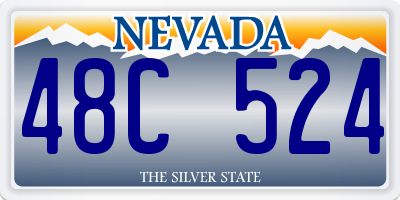 NV license plate 48C524