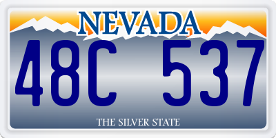 NV license plate 48C537