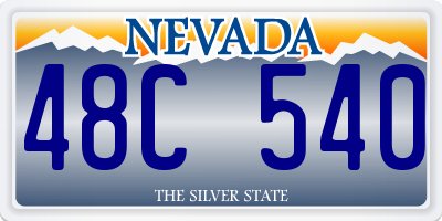 NV license plate 48C540