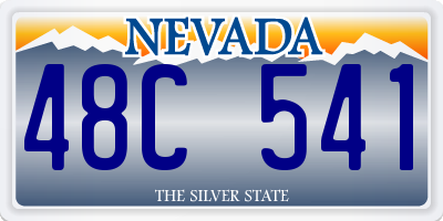 NV license plate 48C541