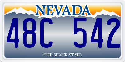 NV license plate 48C542