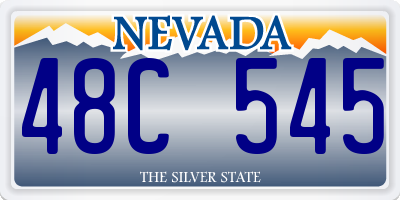 NV license plate 48C545