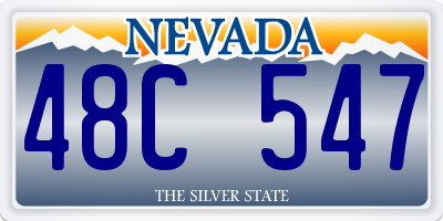 NV license plate 48C547