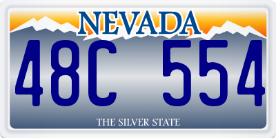 NV license plate 48C554