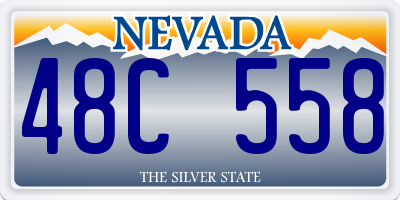 NV license plate 48C558