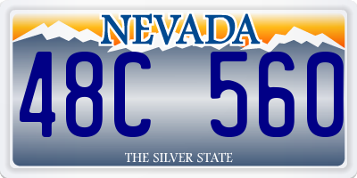 NV license plate 48C560