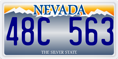 NV license plate 48C563