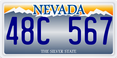 NV license plate 48C567