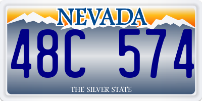 NV license plate 48C574