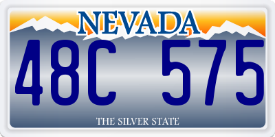 NV license plate 48C575