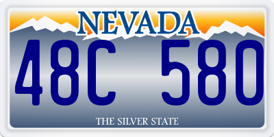 NV license plate 48C580