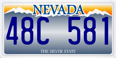 NV license plate 48C581