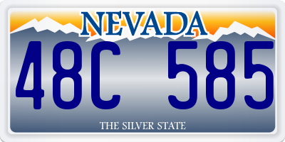 NV license plate 48C585