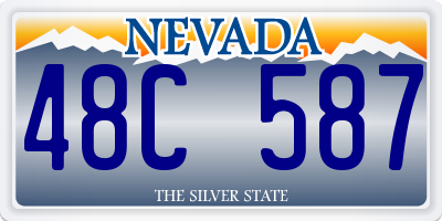 NV license plate 48C587