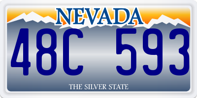 NV license plate 48C593