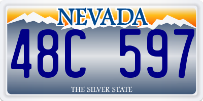 NV license plate 48C597