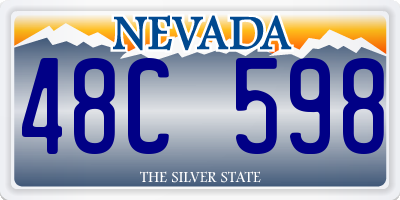 NV license plate 48C598