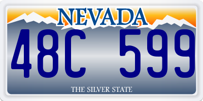 NV license plate 48C599