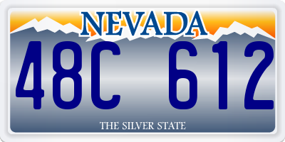 NV license plate 48C612