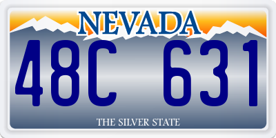 NV license plate 48C631